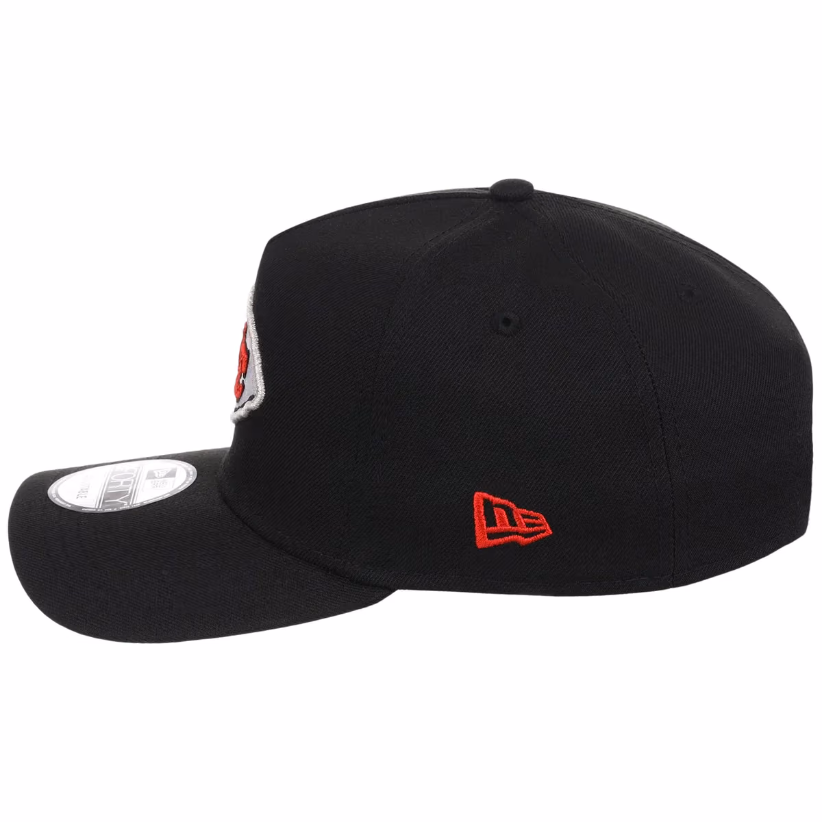 Kansas City Chiefs NFL Black Dome New Era 9FORTY A-Frame detail view