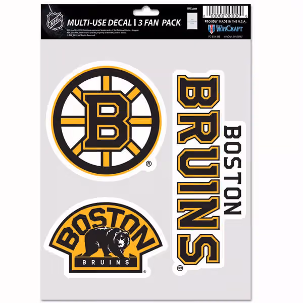 Boston Bruins Multi-Use NHL Decals Set (3 Pcs.) view 1