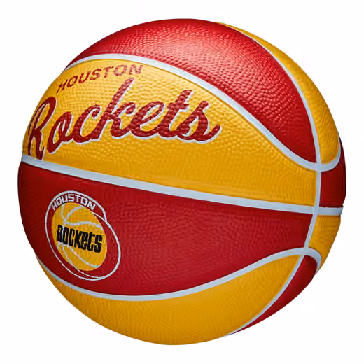 Houston Rockets NBA Retro Wilson Mini Basketball (Size 3) view 4