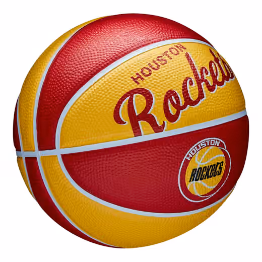 Houston Rockets NBA Retro Wilson Mini Basketball (Size 3) view 3