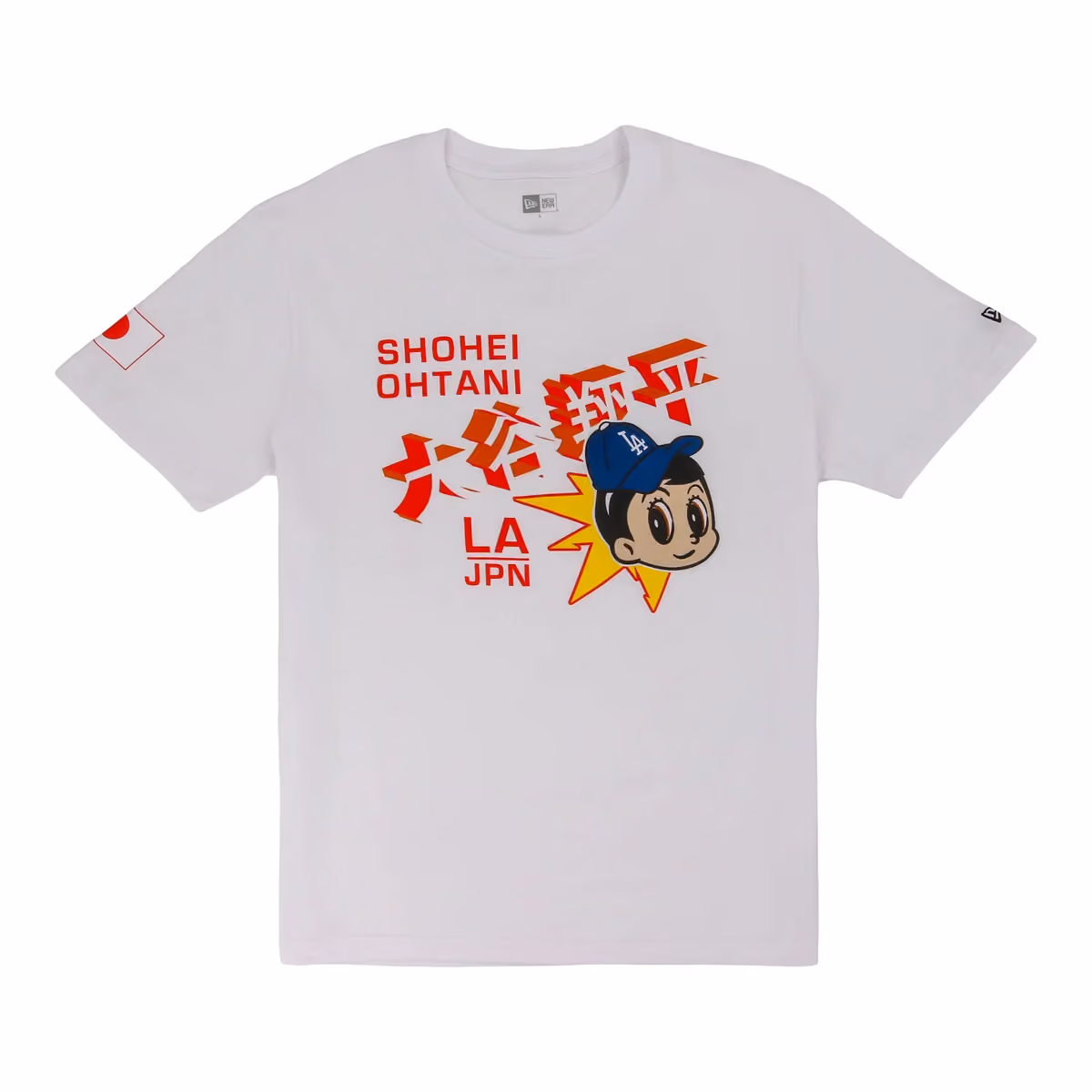 Los Angeles Dodgers Pacific Canvas Shohei Ohtani New Era T-Shirt (White) front view