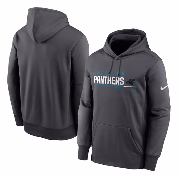 Carolina Panthers Community Therma Dri-FIT NFL Hoodie Anthracite view 1