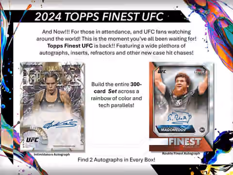 2024 Topps Finest UFC Hobby Box view 2