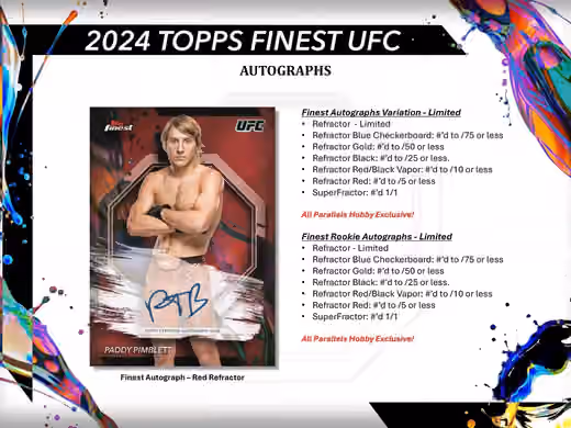2024 Topps Finest UFC Hobby Box view 5