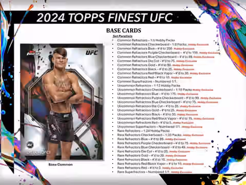 2024 Topps Finest UFC Hobby Box view 3