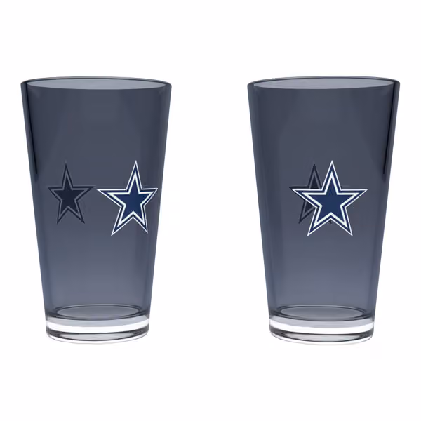 Dallas Cowboys Team Color NFL Pint Glass Set (2-Piece) view 1