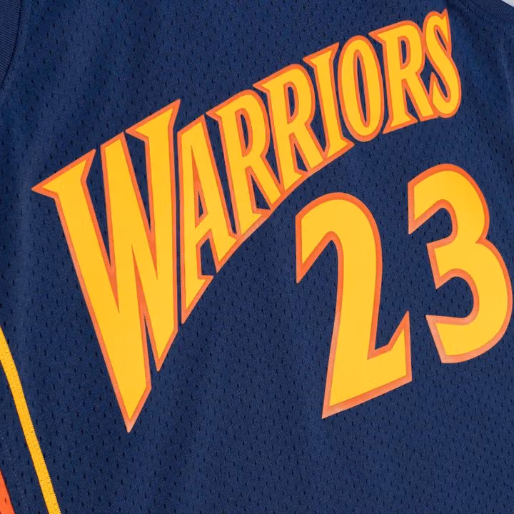 Jason Richardson #23 Golden State Warriors 2002-03 Mitchell & Ness Swingman NBA Jersey Navy view 4