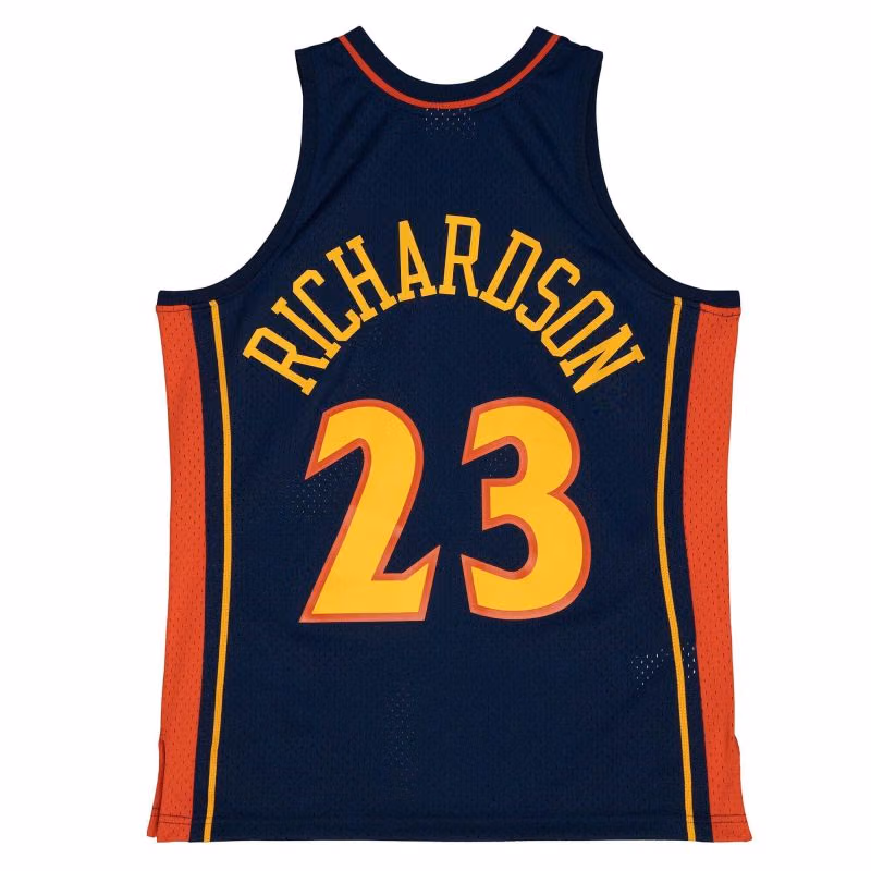 Jason Richardson #23 Golden State Warriors 2002-03 Mitchell & Ness Swingman NBA Jersey Navy view 2