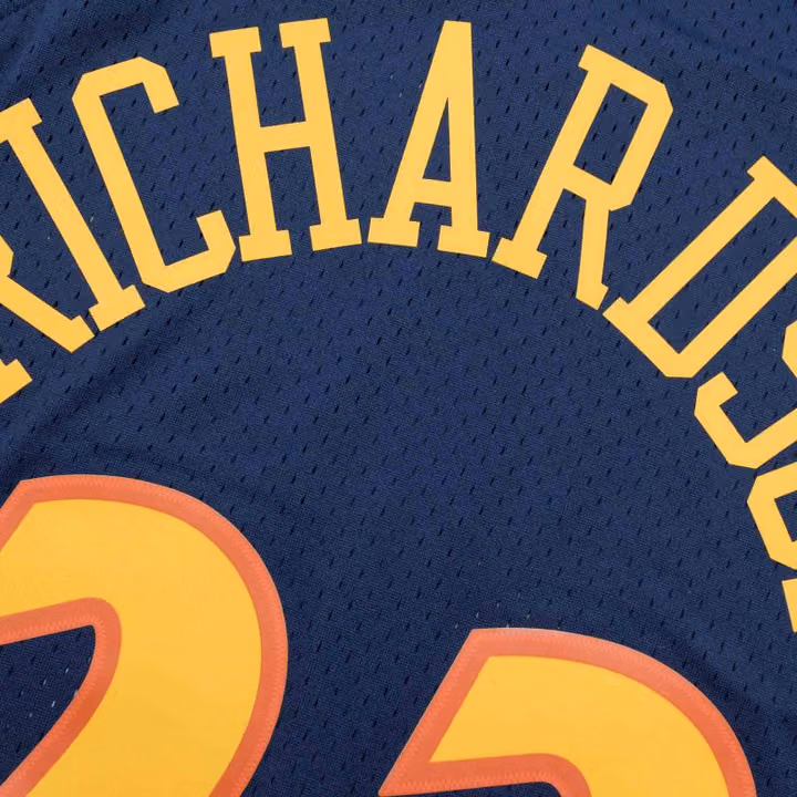 Jason Richardson #23 Golden State Warriors 2002-03 Mitchell & Ness Swingman NBA Jersey Navy view 5