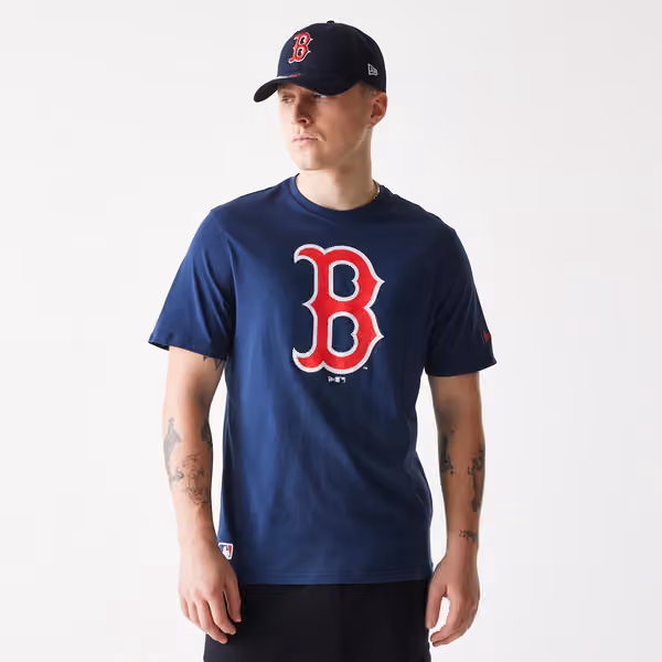 Boston Red Sox Team Logo New Era MLB T-Shirt Navy view 1
