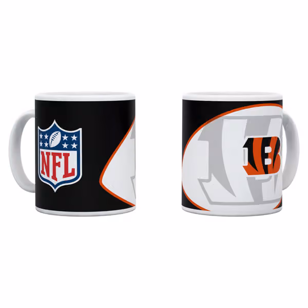Cincinnati Bengals Shadow Logo & Shield NFL Mug (330 ml) view 1