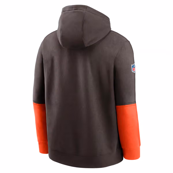 Cleveland Browns 2024 NFL Sideline Nike Club Hoodie Brown view 2