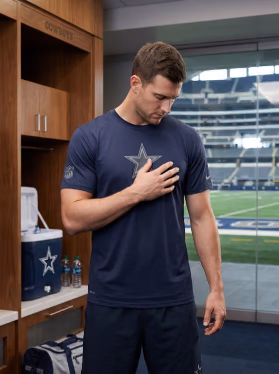 Dallas Cowboys 2026 NFL Sideline Lead The Charge Legend T-Shirt Navy view 3