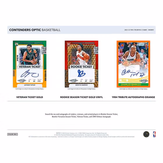 2021/22 Panini Contenders Optic NBA Basketball Hobby Box view 2