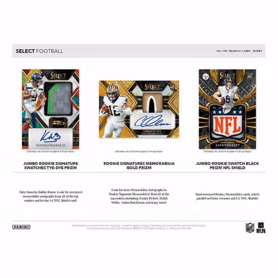 2022 Panini Select Football NFL Hobby Box view 3