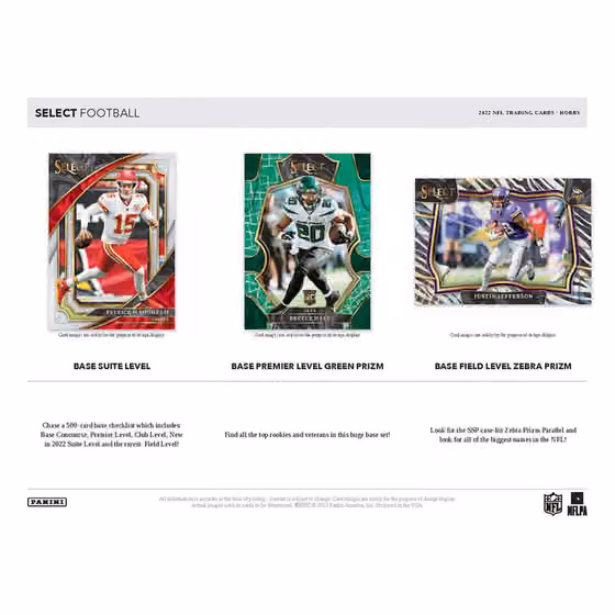 2022 Panini Select Football NFL Hobby Box view 2