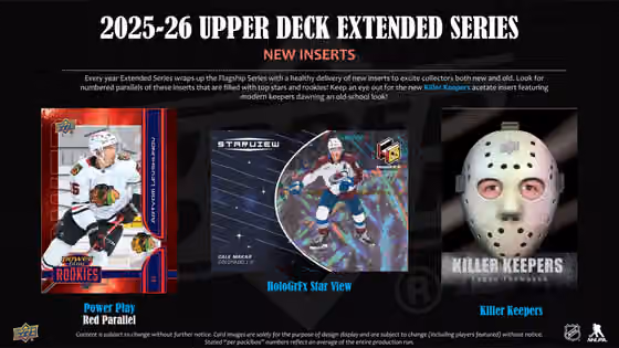 2025/26 Upper Deck Extended Series Hockey NHL Hobby Pack view 8