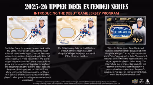 2025/26 Upper Deck Extended Series Hockey NHL Hobby Pack view 3