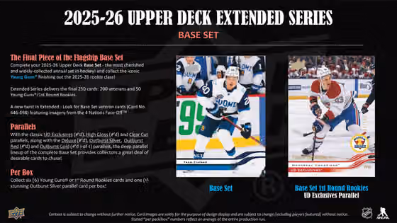 2025/26 Upper Deck Extended Series Hockey NHL Hobby Pack view 5