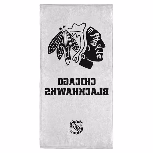 Chicago Blackhawks NHL Classic Bath Towel Black view 2