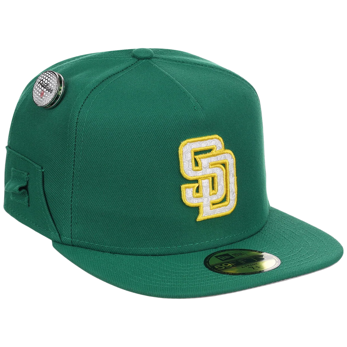 San Diego Padres MLB Augusta Bloom New Era 59FIFTY w/ Golf Pin front view