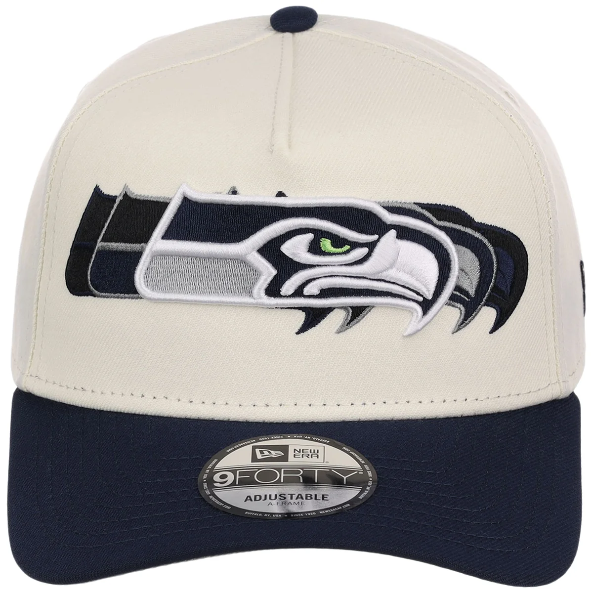 Seattle Seahawks NFL Seismic New Era 9FORTY A-Frame detail view
