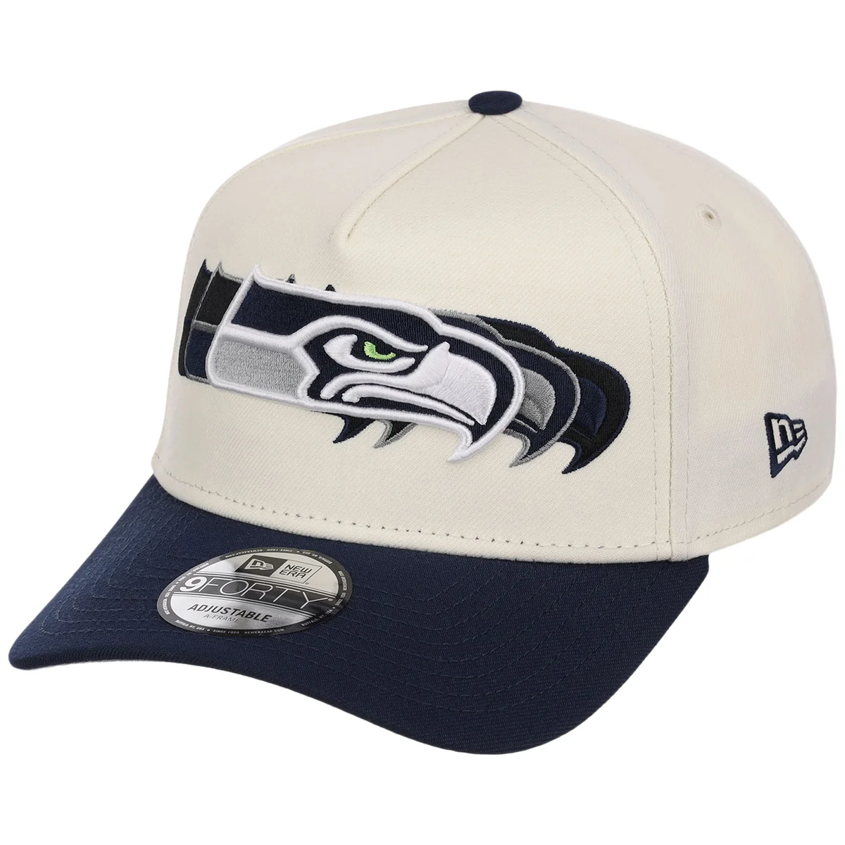 Seattle Seahawks NFL Seismic New Era 9FORTY A-Frame detail view