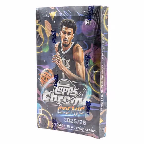 2025/26 Topps Cosmic Chrome NBA Basketball Hobby Box view 1