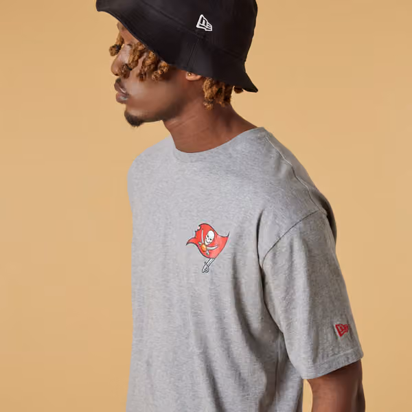 Tampa Bay Buccaneers Left Chest Logo New Era T-Shirt Gray view 5