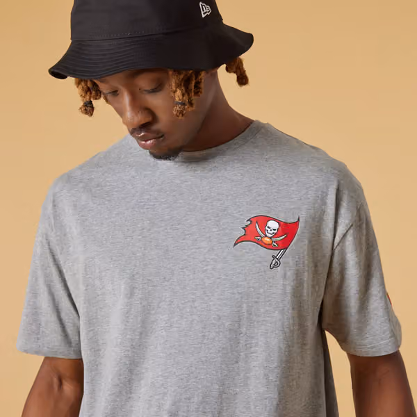 Tampa Bay Buccaneers Left Chest Logo New Era T-Shirt Gray view 6