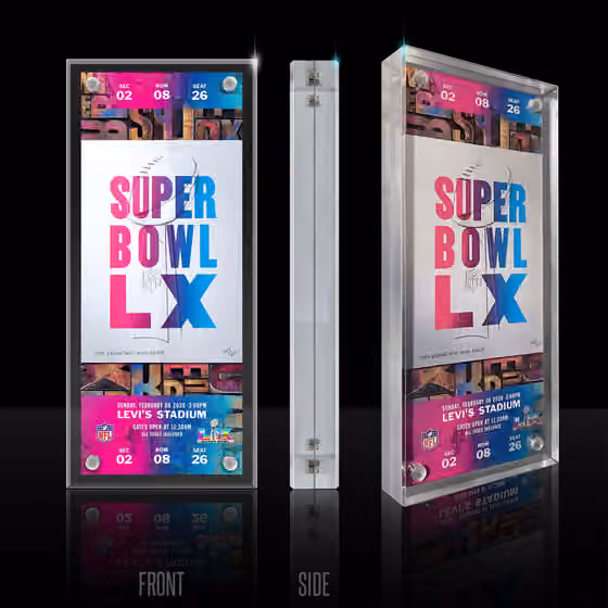Super Bowl LX Official Replica Game Ticket view 1