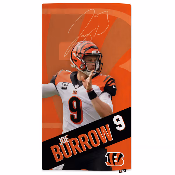 Joe Burrow Cincinnati Bengals NFL Beach Towel view 1