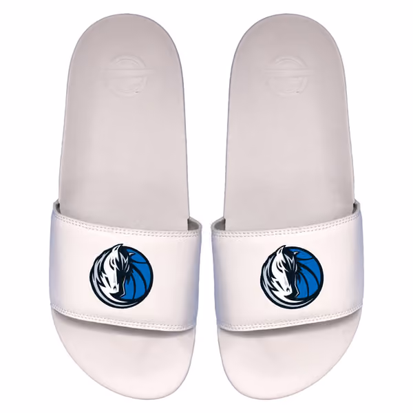 Dallas Mavericks Primary Logo ISlide NBA Gel Slides White view 1