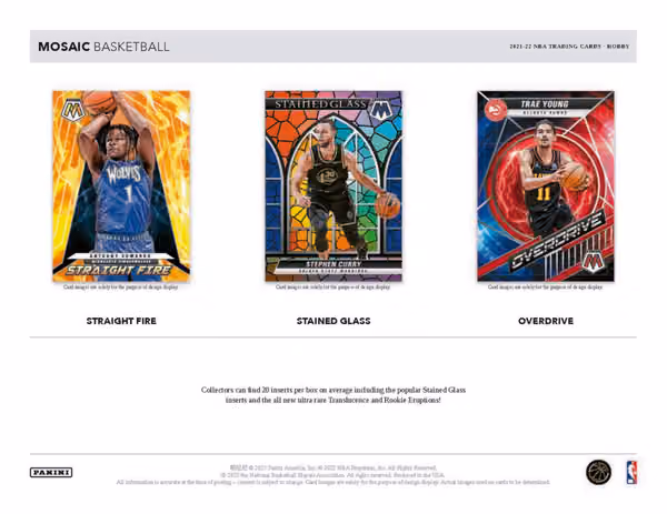 2021/22 Panini Mosaic Basketball NBA Hobby Box view 4