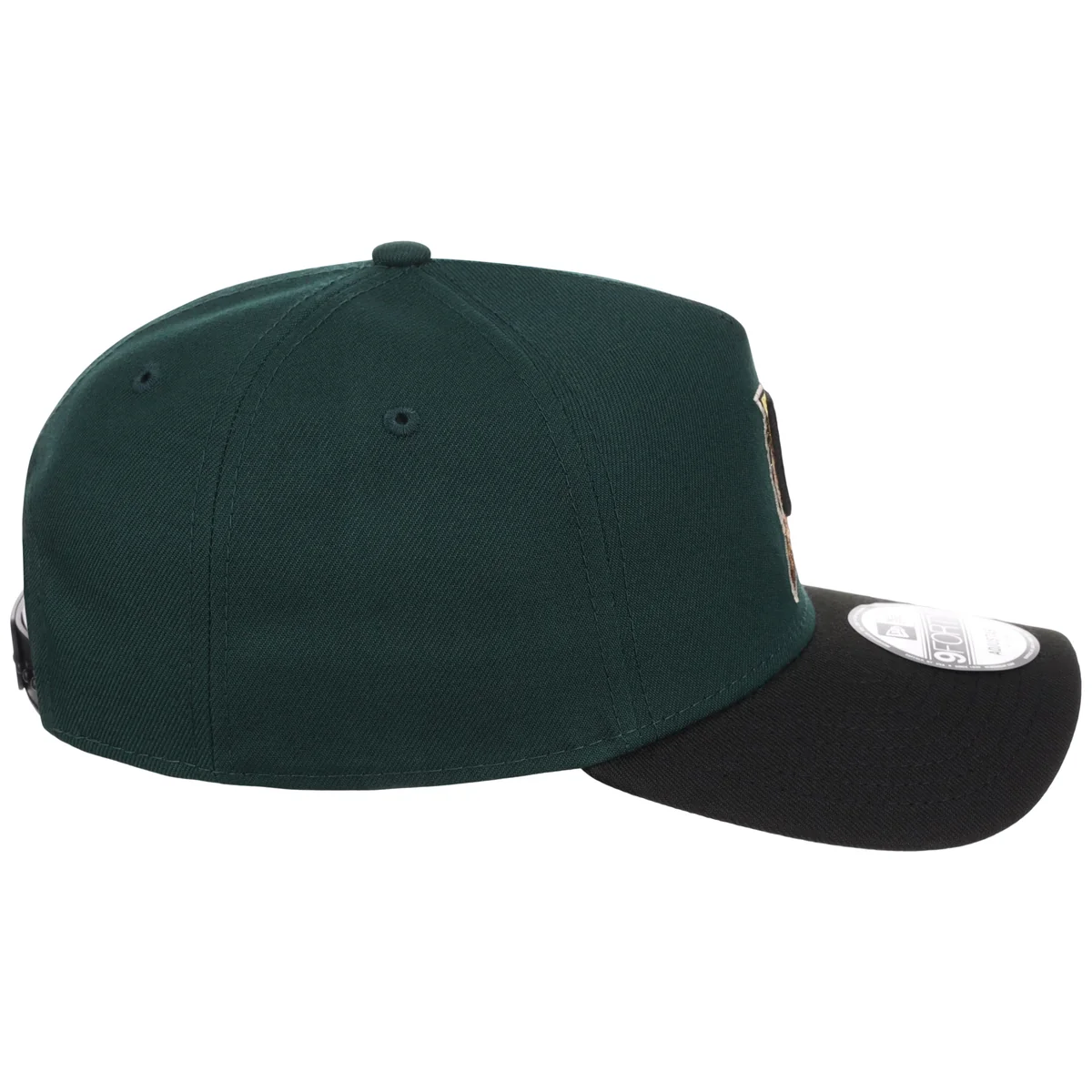 Miami Marlins MLB Dark Green x Black FASHION CORE New Era 9FORTY A-Frame detail view