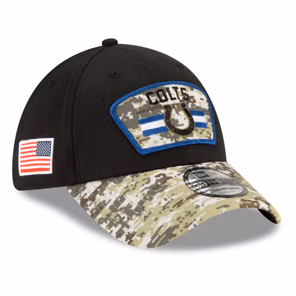 Indianapolis Colts 2021 NFL On-Field Salute to Service New Era 39THIRTY Flex Fit Cap product photo