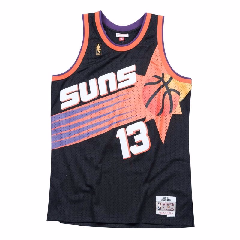 Steve Nash #13 Phoenix Suns 1996-97 Swingman NBA Jersey Black view 1