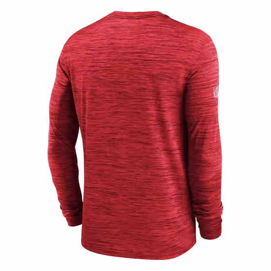 Kansas City Chiefs 2025 NFL Sideline Nike Velocity Performance Long Sleeve T-Shirt Red view 2