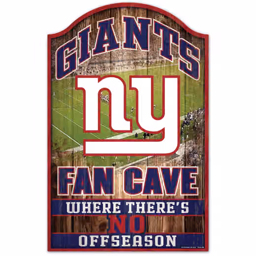 New York Giants WinCraft NFL Fan Cave Wood Sign view 1