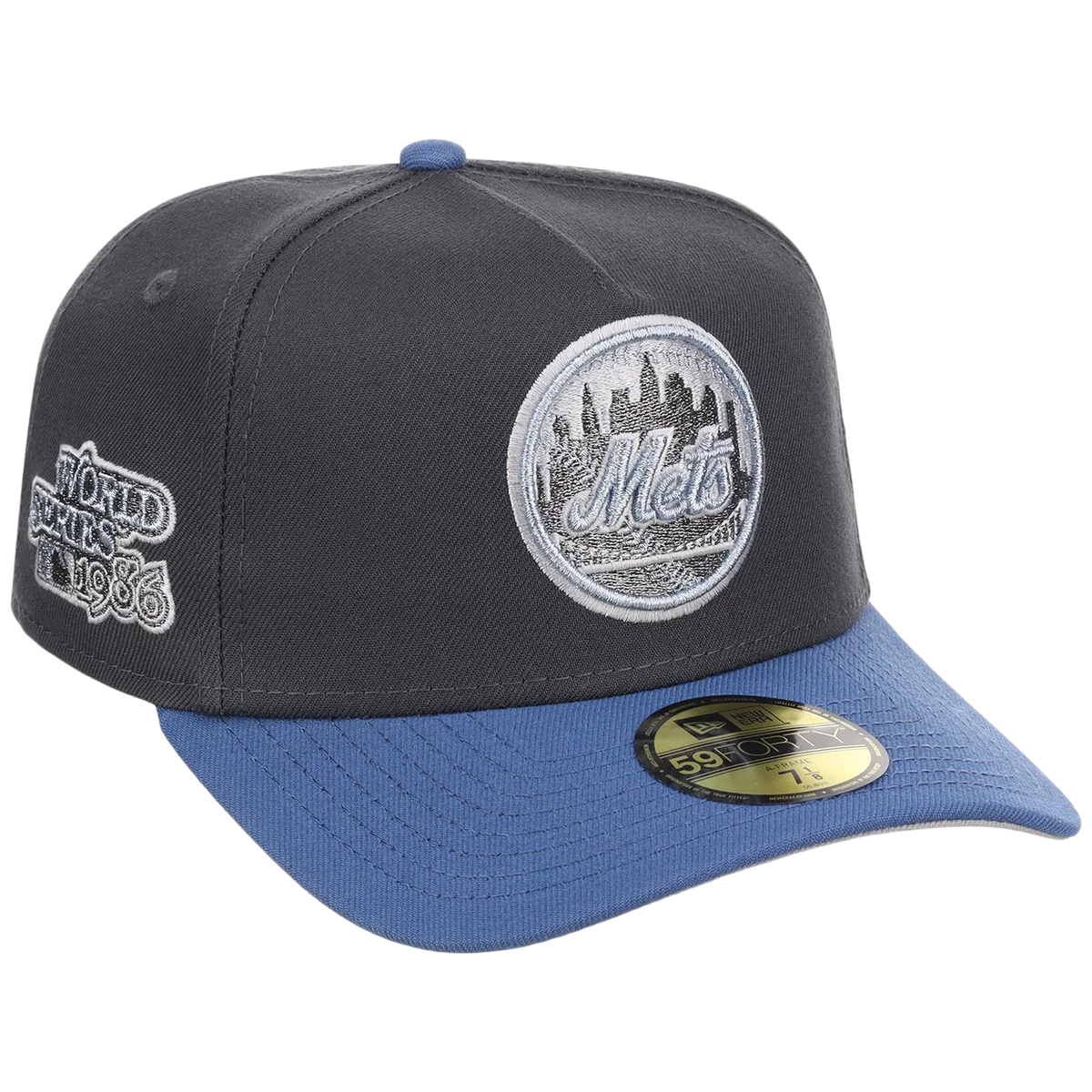 New York Mets MLB Indigo Steel New Era 59FORTY front view