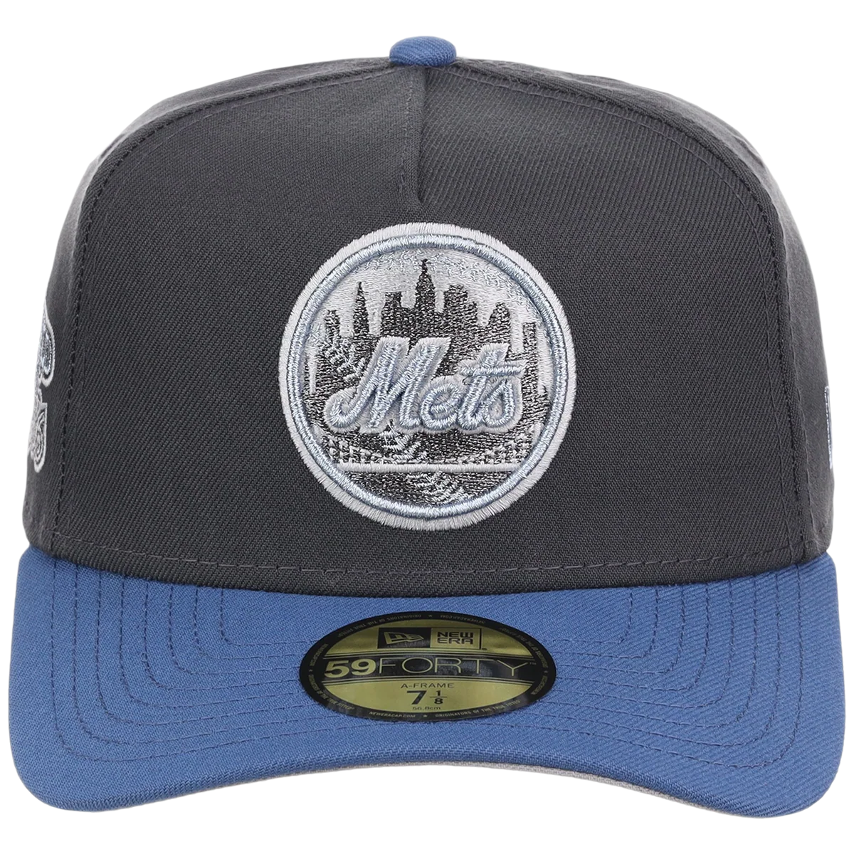 New York Mets MLB Indigo Steel New Era 59FORTY detail view