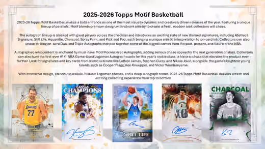 2025/26 Topps Motif Basketball NBA Hobby Box view 2