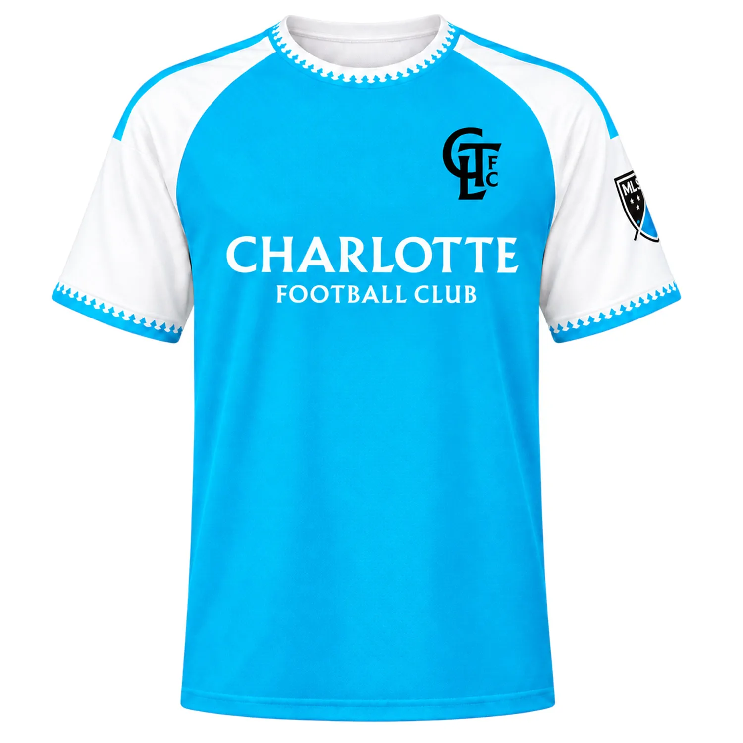 Youth Charlotte FC Blue Jersey Custom Player Dynamic Style