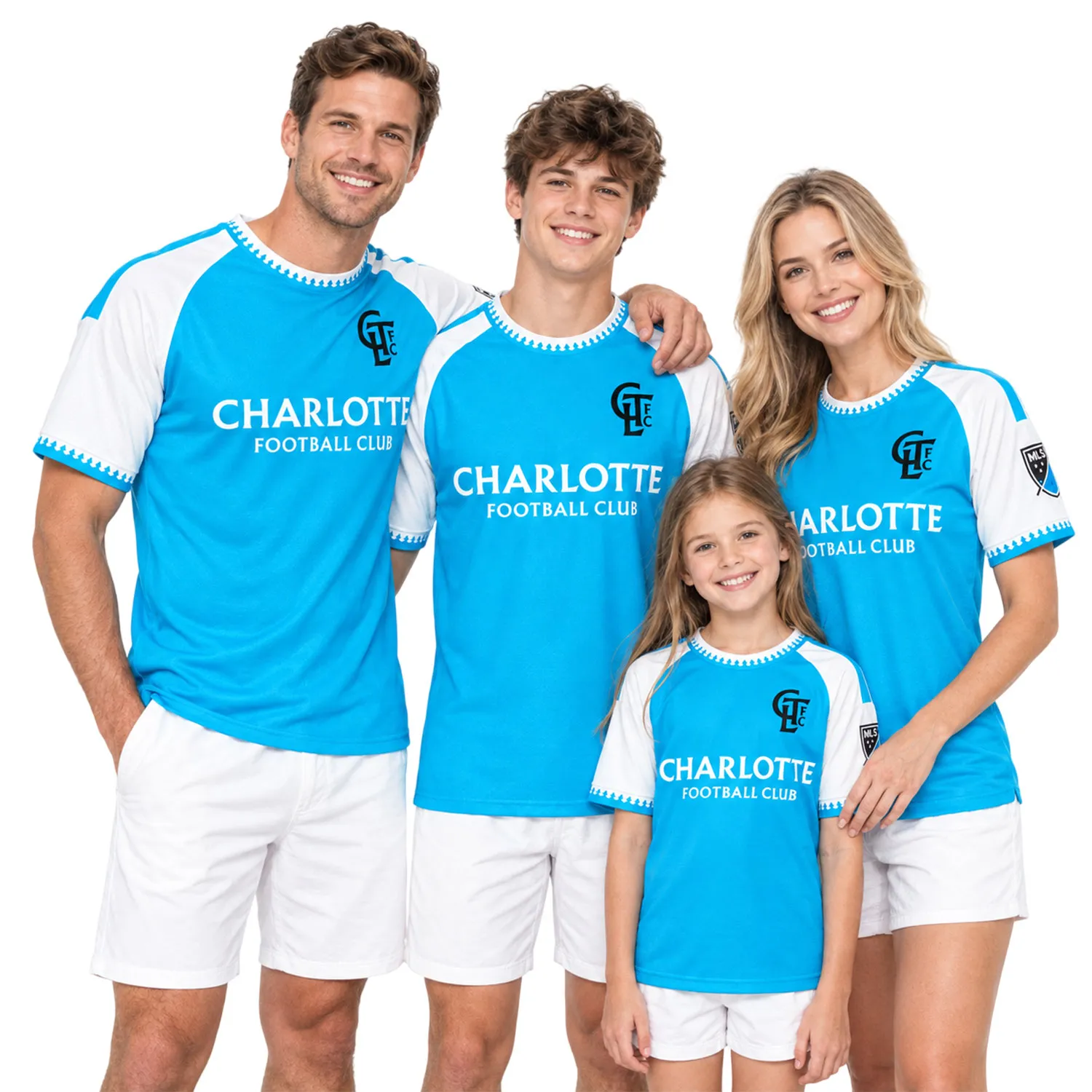 Youth Charlotte FC Blue Jersey Custom Player Dynamic Style