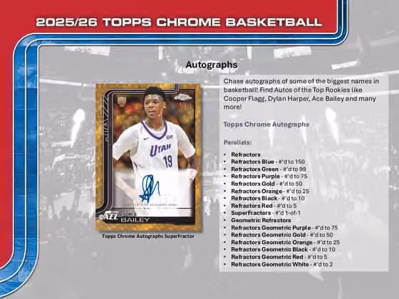 2025/26 Topps Chrome NBA Basketball Mega Box view 8