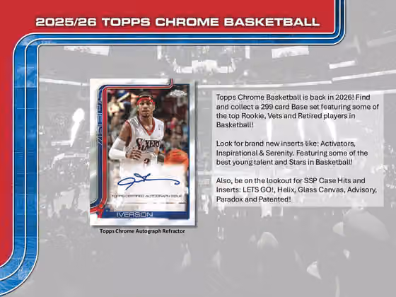 2025/26 Topps Chrome NBA Basketball Mega Box view 2