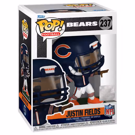 Funko POP! #237 Justin Fields Chicago Bears Vinyl NFL Figure view 1
