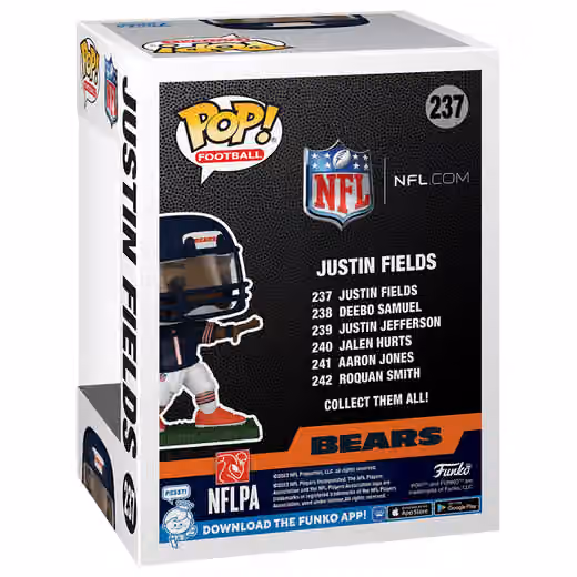Funko POP! #237 Justin Fields Chicago Bears Vinyl NFL Figure view 2