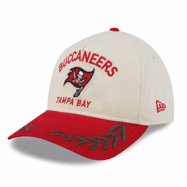 Tampa Bay Buccaneers 2025 NFL Draft 9TWENTY A-Frame Adjustable Cap Cream product photo