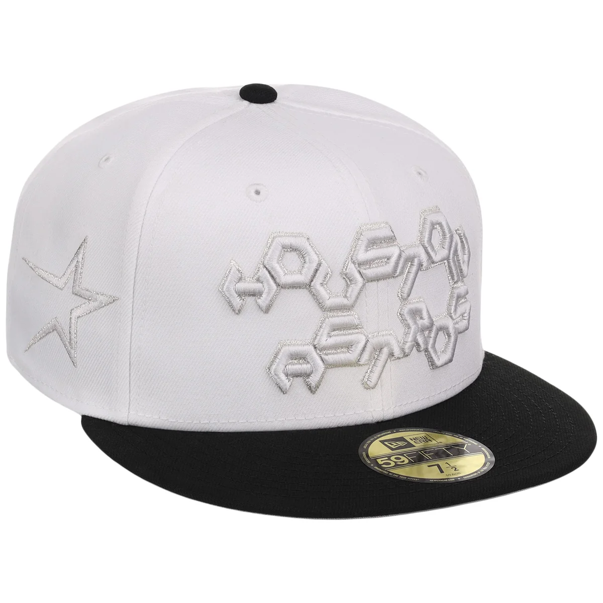 Houston Astros MLB Friday Flux New Era 59FIFTY - White/Black front view